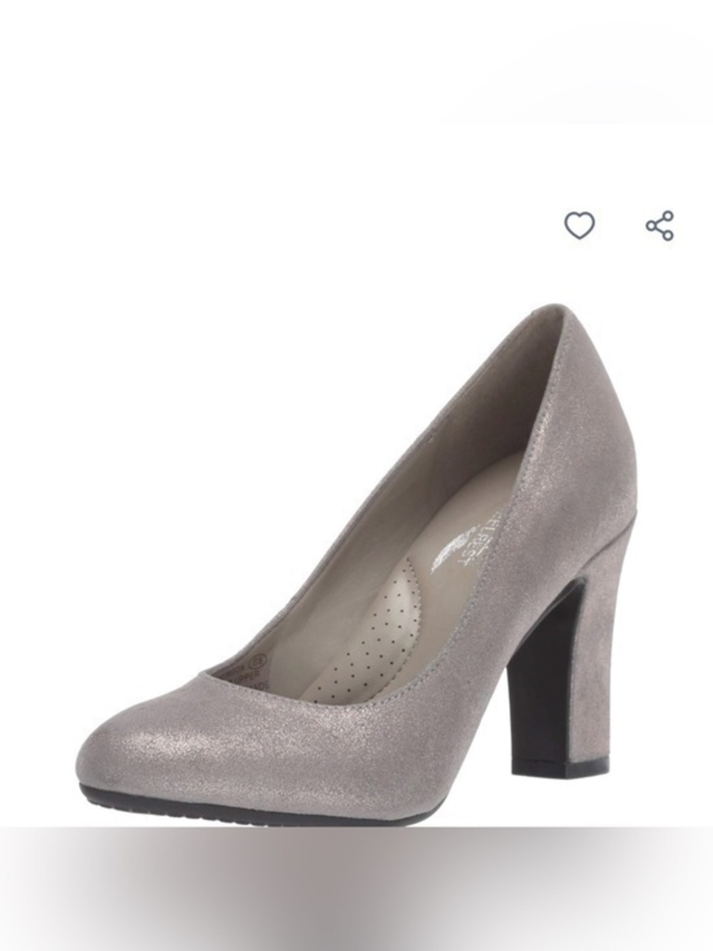 Aerosoles Women's Sparkle silver Round-Toe Pump in Pewter heels size 8